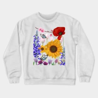 Mix colorful flowers for spring Crewneck Sweatshirt